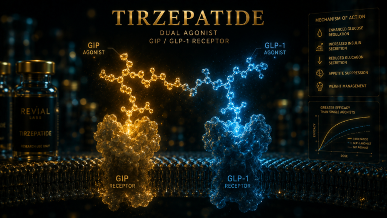 Tirzepatide dual GLP-1 GIP receptor research